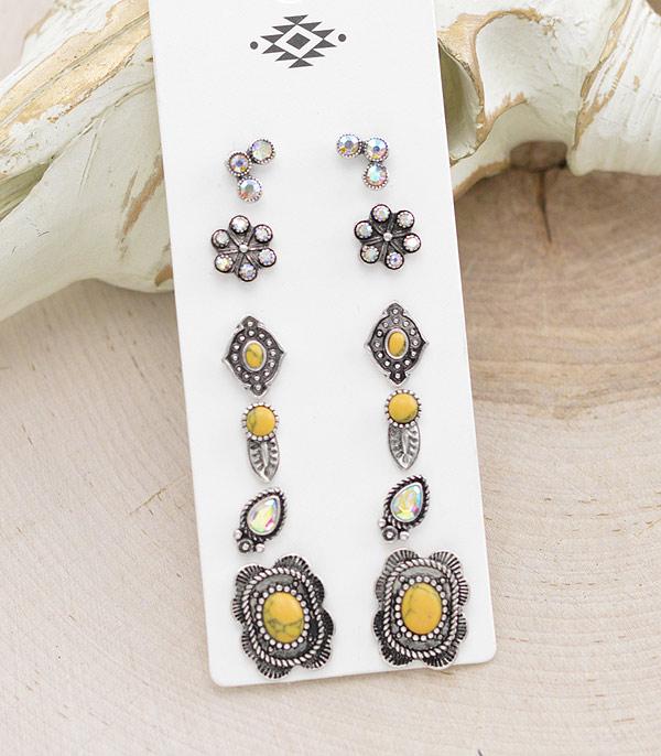 EARRINGS :: POST EARRINGS :: Wholesale Western Stud Earrings Set