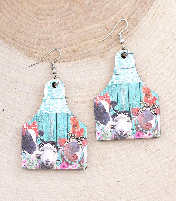 EARRINGS :: WESTERN HOOK EARRINGS :: Wholesale Tipi Western Cattle Tag Earrings