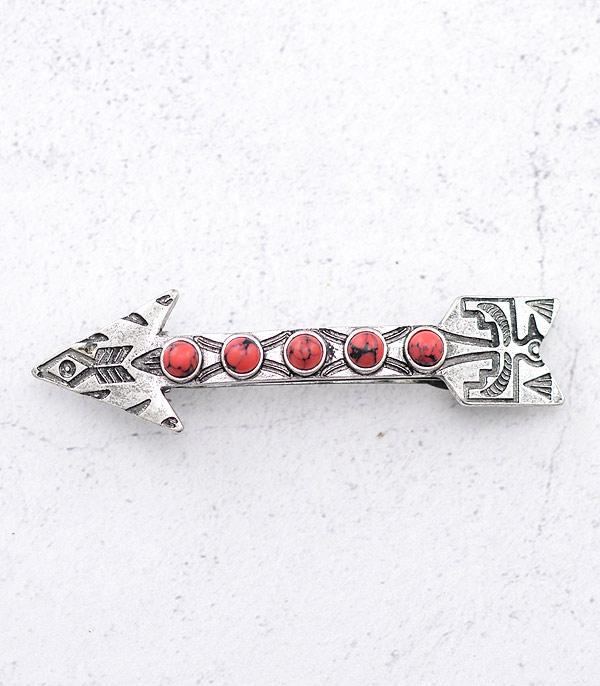 HATS I HAIR ACC :: HAIR ACCESSORIES :: Wholesale Western Thunderbird Arrow Hair Barrette
