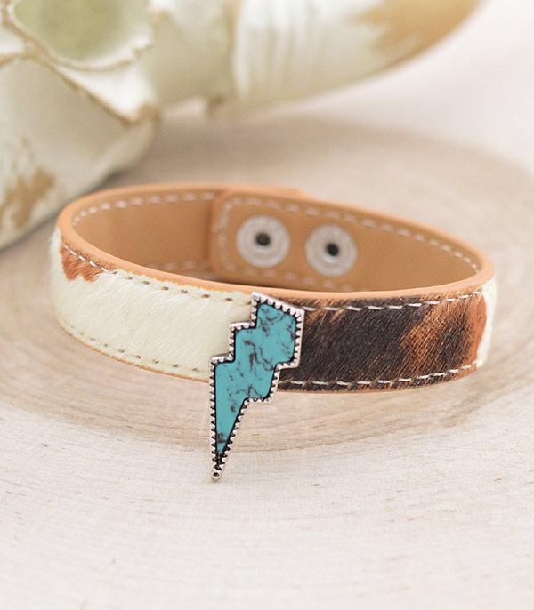 BRACELETS :: LINK :: Wholesale Western Cowhide Leather Bracelet