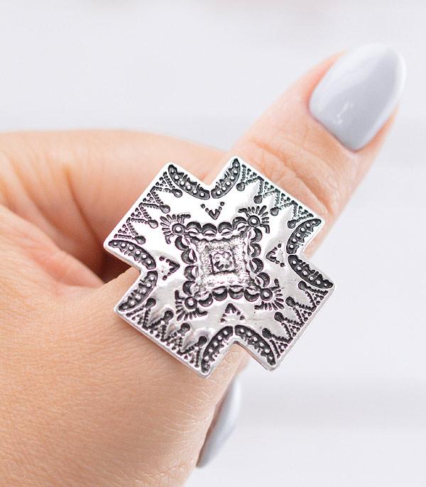 RINGS :: Wholesale Western Cross Concho Ring