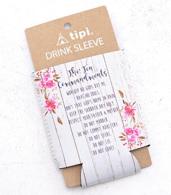 <font color=BLUE>WATCH BAND/ GIFT ITEMS</font> :: GIFT ITEMS :: Wholesale Tipi Ten Commandments Drink Sleeve