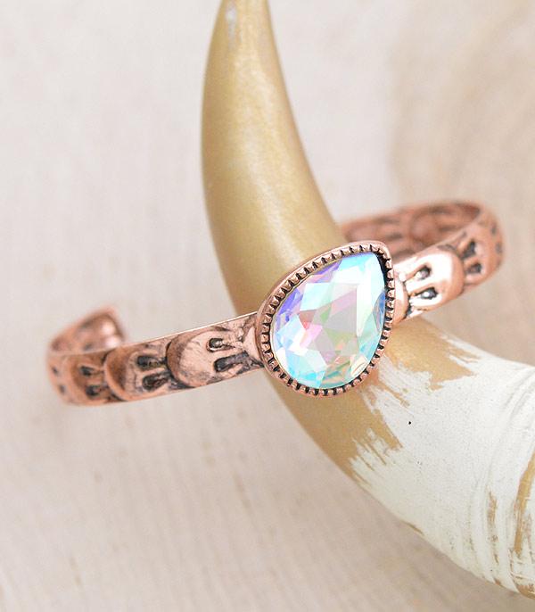 BRACELETS :: CUFF I BANGLE :: Wholesale Western Glass Stone Cuff Bracelet