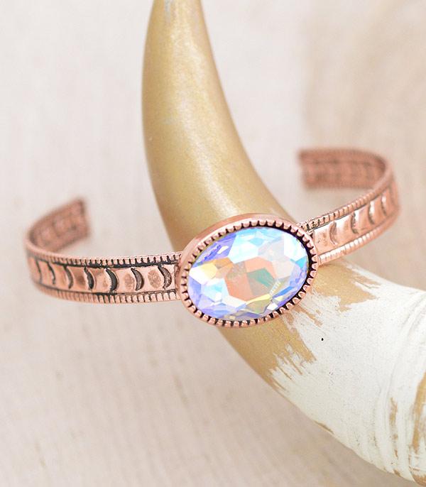 BRACELETS :: CUFF I BANGLE :: Wholesale Glass Stone Cuff Bracelet