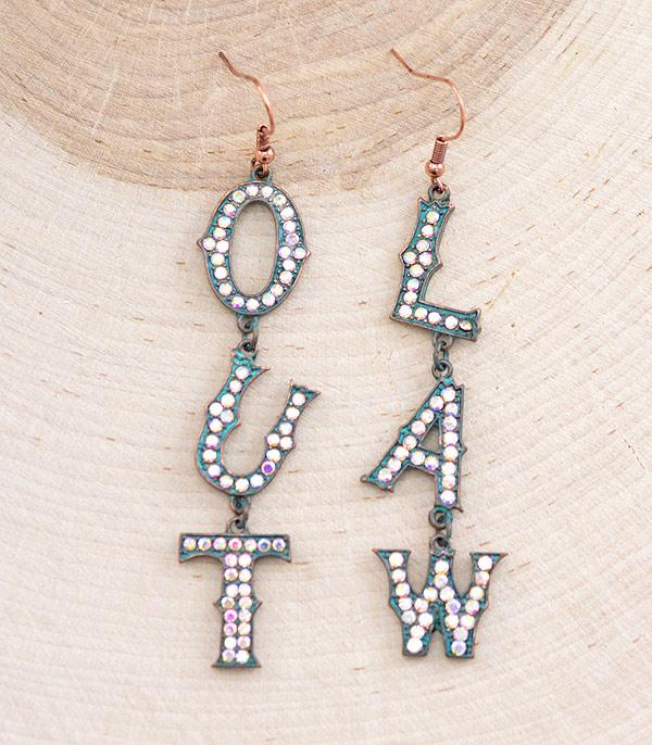 EARRINGS :: TRENDY EARRINGS :: Wholesale Western Outlaw Rhinestone Earrings