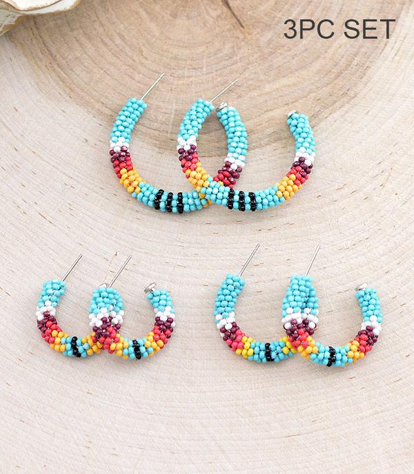 New Arrival :: Wholesale Western Navajo Bead Hoop Earrings