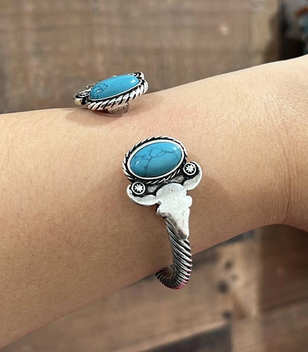 BRACELETS :: CUFF I BANGLE :: Wholesale Western Steer Head Cuff Bracelet