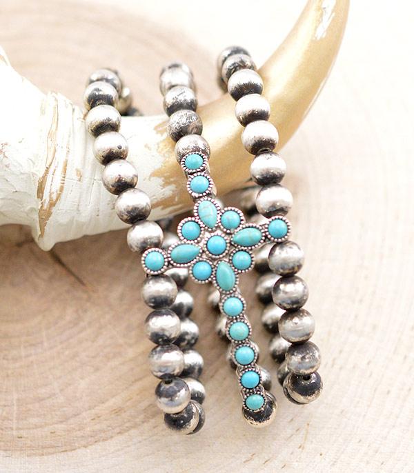 BRACELETS :: STRETCH-BEAD :: Wholesale Turquoise Navajo Pearl Bead Bracelet