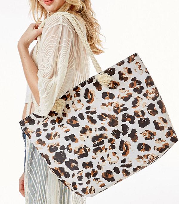 HANDBAGS :: FASHION :: Wholesale Leopard Print Summer Beach Tote