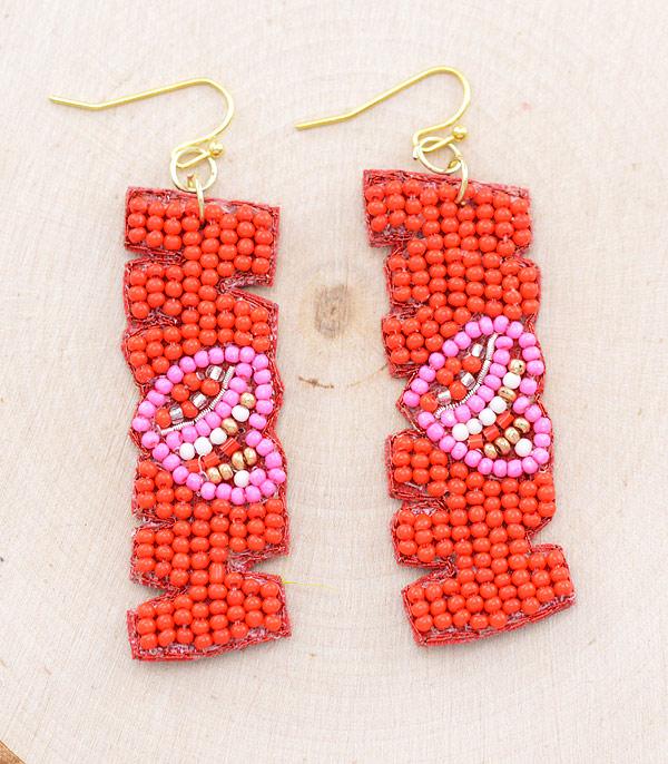 EARRINGS :: TRENDY EARRINGS :: Wholesale Seed Bead Mom Earrings