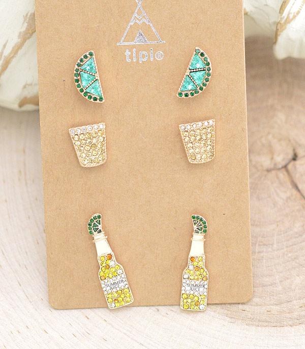 New Arrival :: Wholesale Tipi Brand Tequila Earrings Set