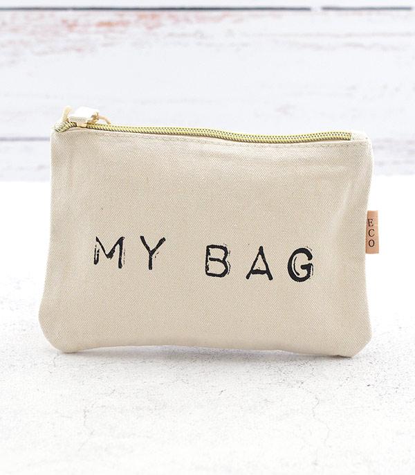 Tartan Coin Purse - Beige