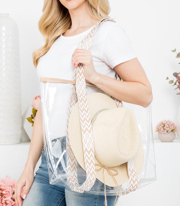 HANDBAGS :: FASHION :: Wholesale Hat Carrying Clear Tote Bag
