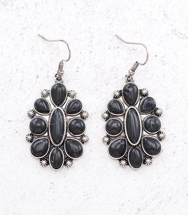 <font color=black>SALE ITEMS</font> :: JEWELRY :: Earrings :: Wholesale Western Semi Stone Concho Earrings