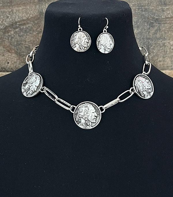 New Arrival :: Wholesale Western Coin Chain Necklace Set