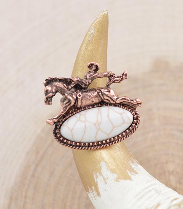 New Arrival :: Western Cowboy Bronco Ring