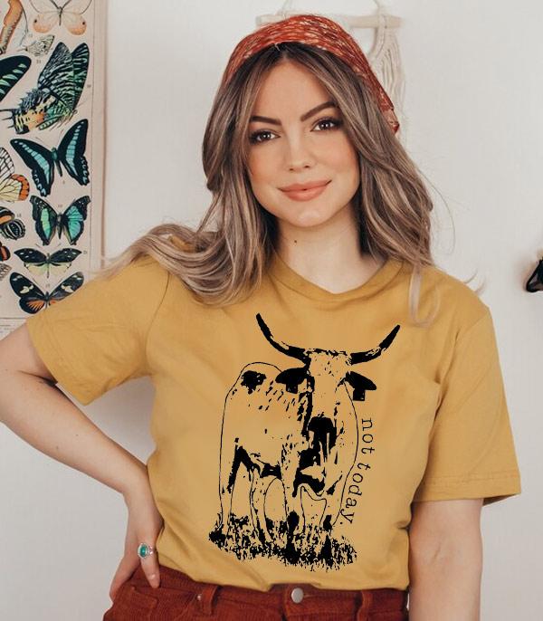 GRAPHIC TEES :: GRAPHIC TEES :: Western Bella Canvas Not Today Heifer Tshirt