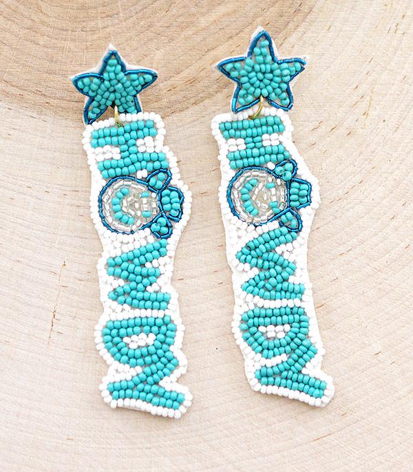 EARRINGS :: WESTERN POST EARRINGS :: Wholesale Howdy Seed Bead Earrings