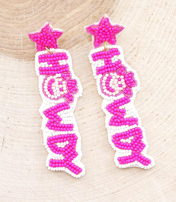 EARRINGS :: WESTERN POST EARRINGS :: Wholesale Seed Bead Howdy Earrings