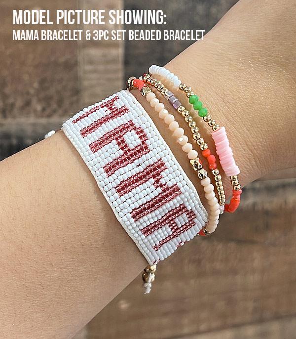 BRACELETS :: STRETCH-BEAD :: Wholesale Mama Beaded Bracelet