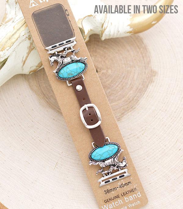 <font color=BLUE>WATCH BAND/ GIFT ITEMS</font> :: SMART WATCH BAND :: Western Cowboy Bronco Watch Band