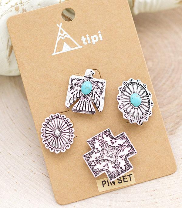 New Arrival :: Wholesale Western Concho Pin Set
