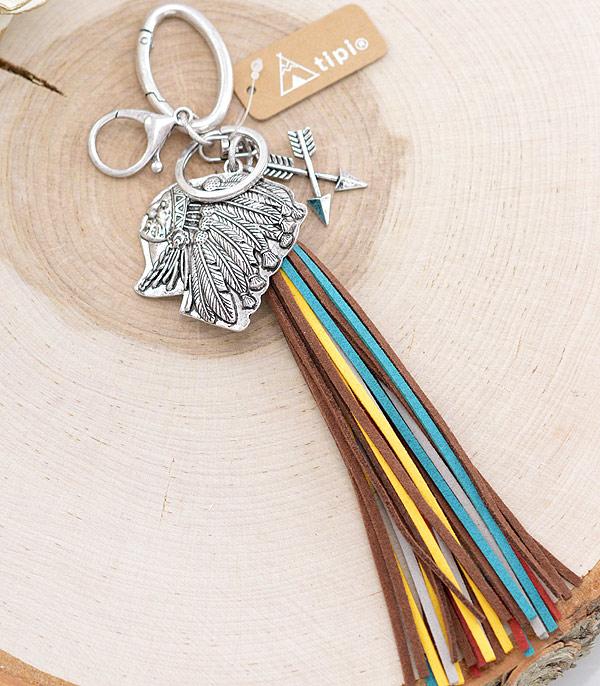 <font color=BLUE>WATCH BAND/ GIFT ITEMS</font> :: KEYCHAINS :: Tipi Brand Indian Chief Head Keychain
