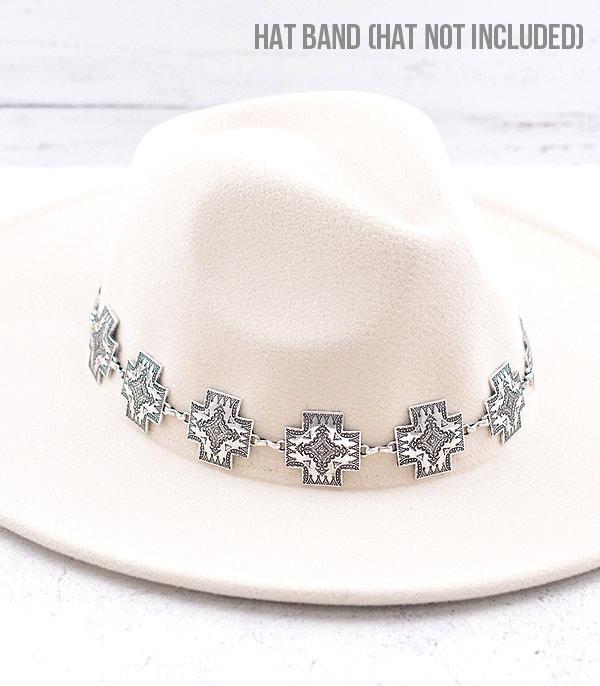 HATS I HAIR ACC :: HAIR ACC I HEADBAND :: Wholesale Western Cross Concho Hat Band