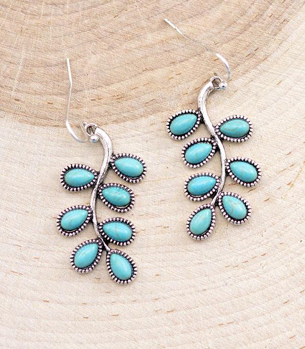 New Arrival :: Wholesale Turquoise Semi Stone Earrings