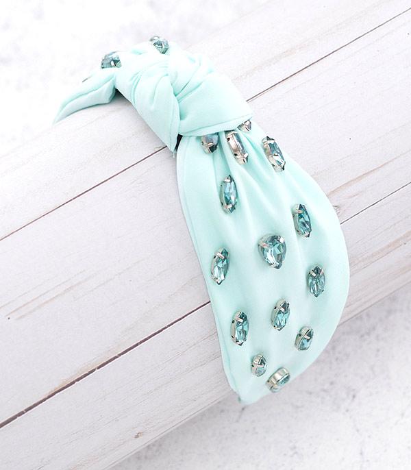 HATS I HAIR ACC :: HAIR ACCESSORIES :: Wholesale Top Knot Embellished Headband