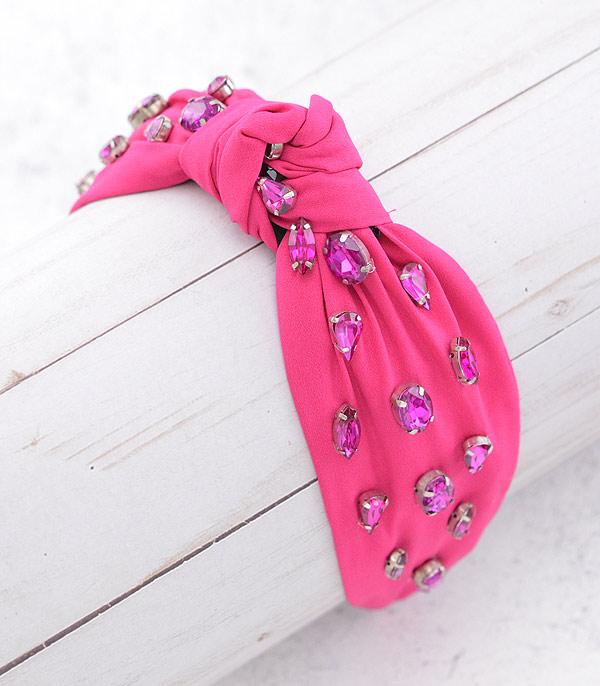 HATS I HAIR ACC :: HAIR ACCESSORIES :: Wholesale Top Knot Embellished Headband