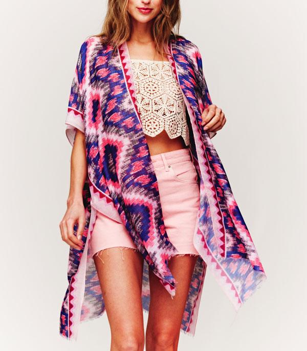 KIMONO I SCARVES :: KIMONO / PONCHO :: Wholesale Aztec Print Kimono