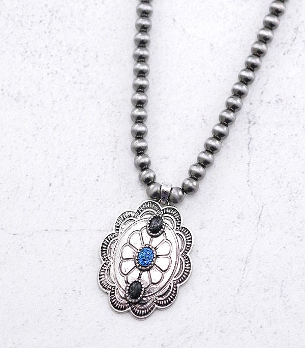 NECKLACES :: WESTERN TREND :: Wholesale Western Concho Navajo Bead Necklace
