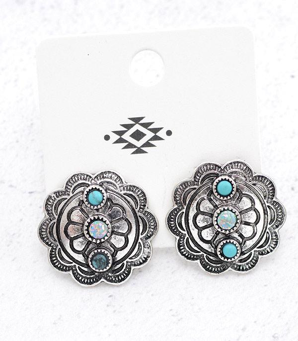 EARRINGS :: WESTERN POST EARRINGS :: Wholesale Western Concho Earrings