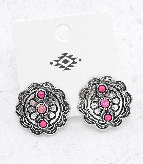 EARRINGS :: WESTERN POST EARRINGS :: Wholesale Western Concho Earrings