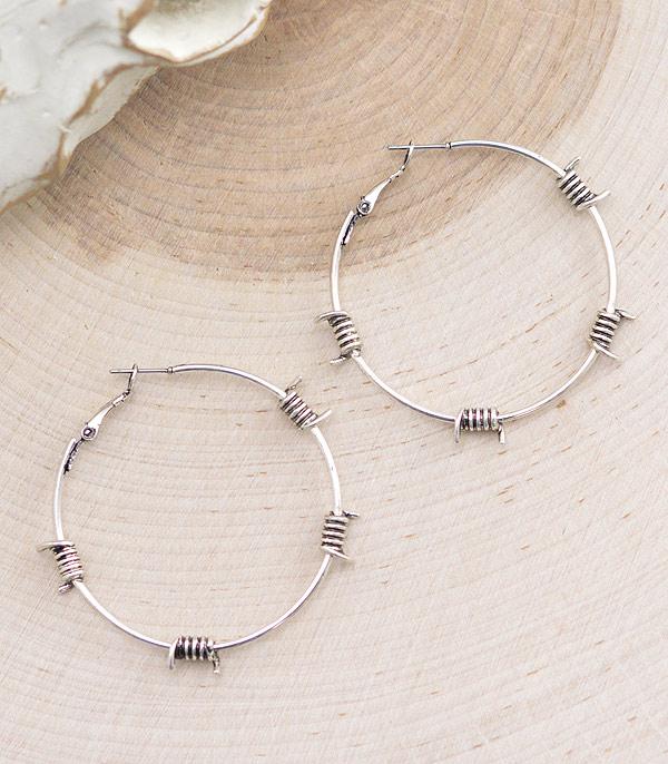 WHAT'S NEW :: Wholesale Western Barbwire Hoop Earrings