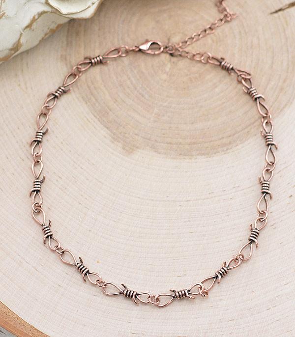 New Arrival :: Wholesale Western Barbwire Chain Necklace