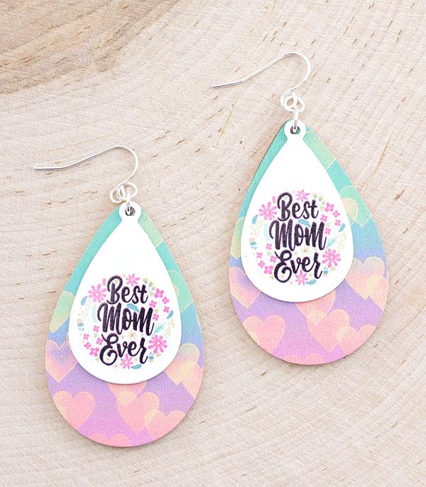 EARRINGS :: TRENDY EARRINGS :: Wholesale Best Mom Ever Earrings