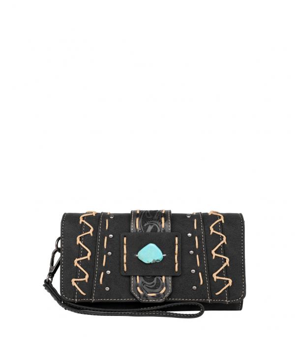 New Arrival :: Wholesale Montana West Tooled Turquoise Wallet