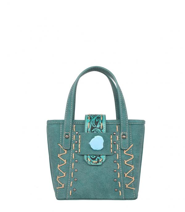 New Arrival :: Wholesale Montana West Tooled Small Tote Crossbody