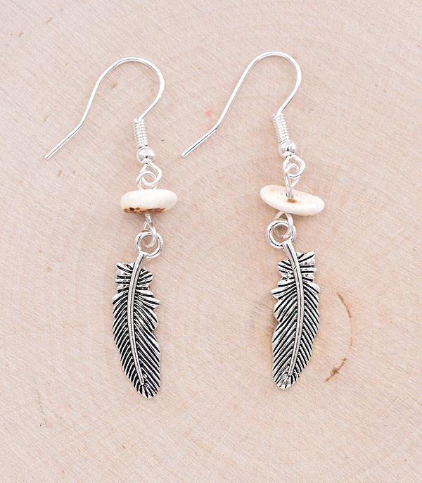 EARRINGS :: TRENDY EARRINGS :: Wholesale Western Feather Dangle Earrings
