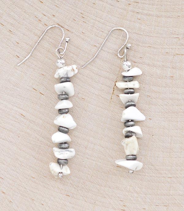 EARRINGS :: TRENDY EARRINGS :: Wholesale Western Chip Stone Earrings