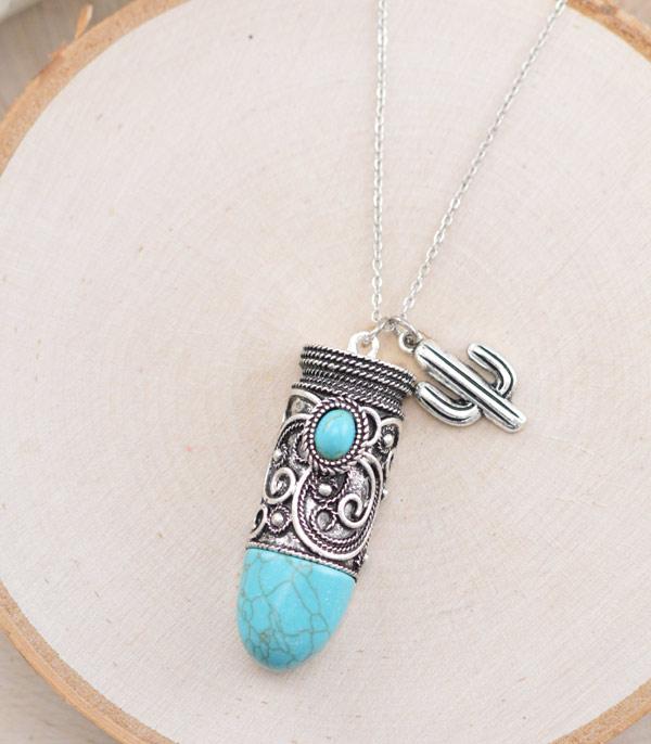 NECKLACES :: CHAIN WITH PENDANT :: Wholesale Western Turquoise Pendant Necklace