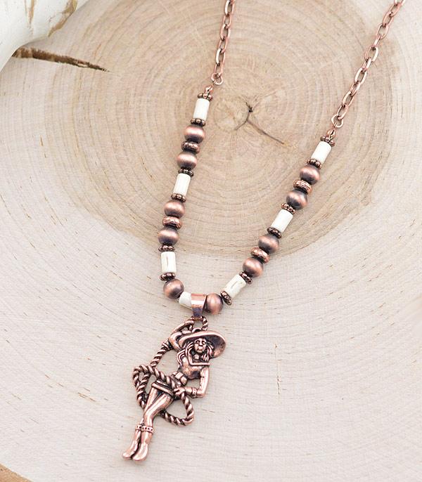 NECKLACES :: WESTERN TREND :: Wholesale Western Cowgirl Pendant Necklace