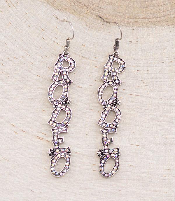 EARRINGS :: TRENDY EARRINGS :: Wholesale Western Rodeo Rhinestone Earrings