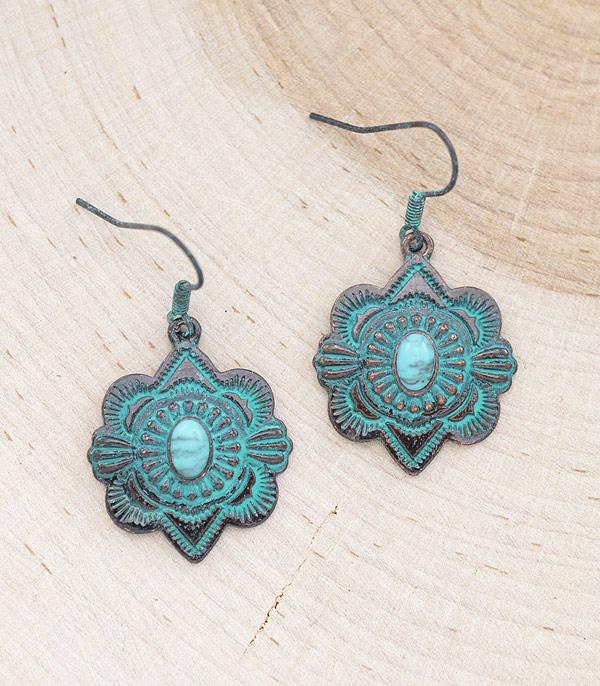 EARRINGS :: WESTERN HOOK EARRINGS :: Wholesale Western Concho Dangle Earrings