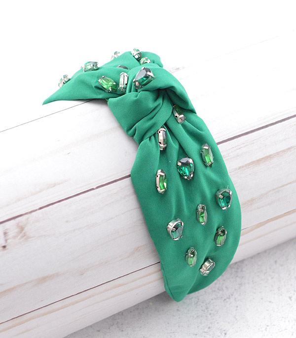 HATS I HAIR ACC :: HAIR ACCESSORIES :: Wholesale Jewel Top Knot Headband