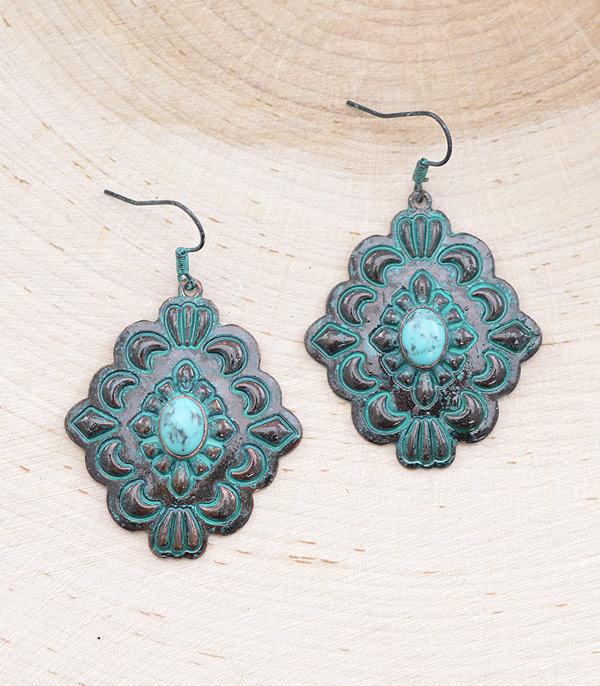 EARRINGS :: WESTERN HOOK EARRINGS :: Wholesale Western Concho Dangle Earrings