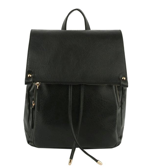 HANDBAGS :: FASHION BACKPACK :: Wholesale Faux Leather Fashion Backpack