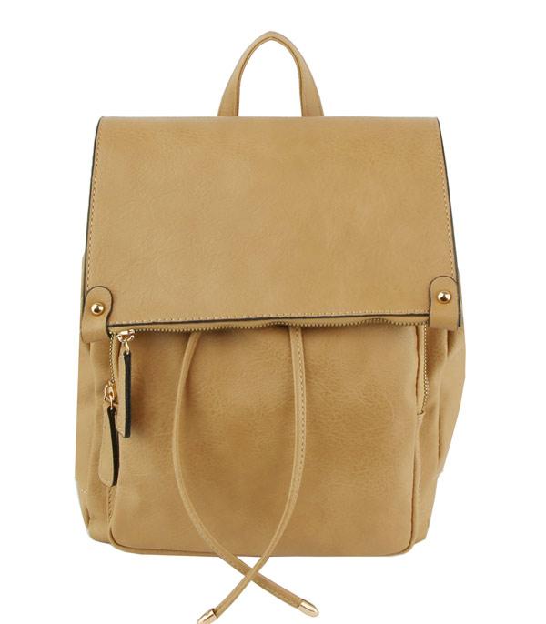 HANDBAGS :: BACKPACK l SLING BAG :: Wholesale Faux Leather Fashion Backpack